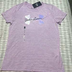 Womens Under Armor Lilac Tee Sz Md